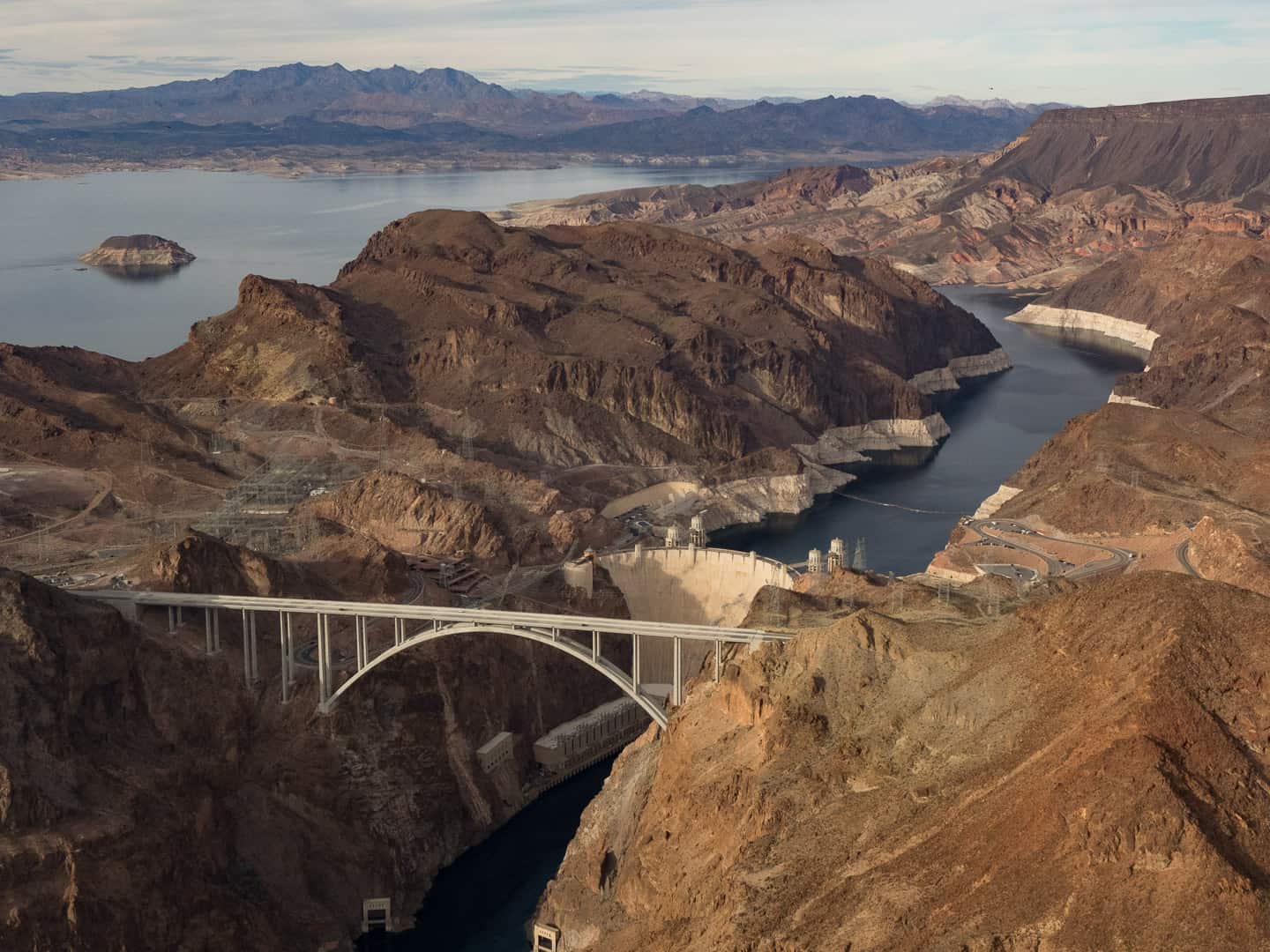Hoover Dam from a helicopter