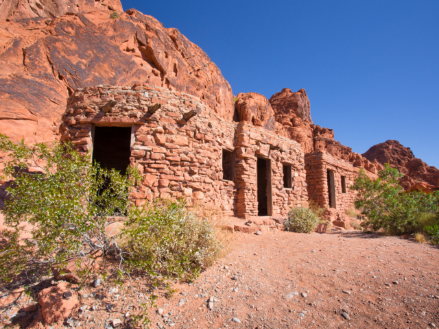 Stone cabins at Valley of Fire State Park in Nevada